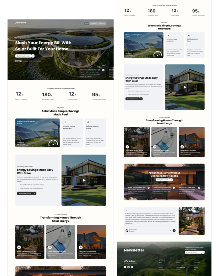 Solar Energy Landing Page