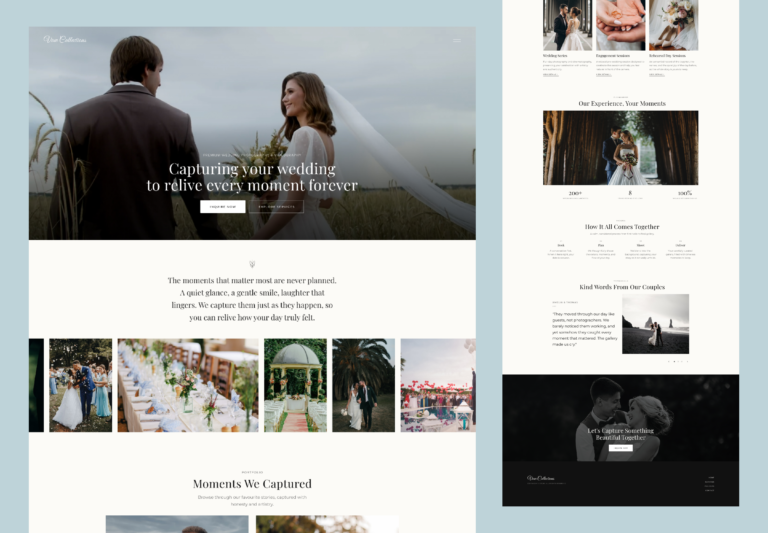 Vow Collections Website Design