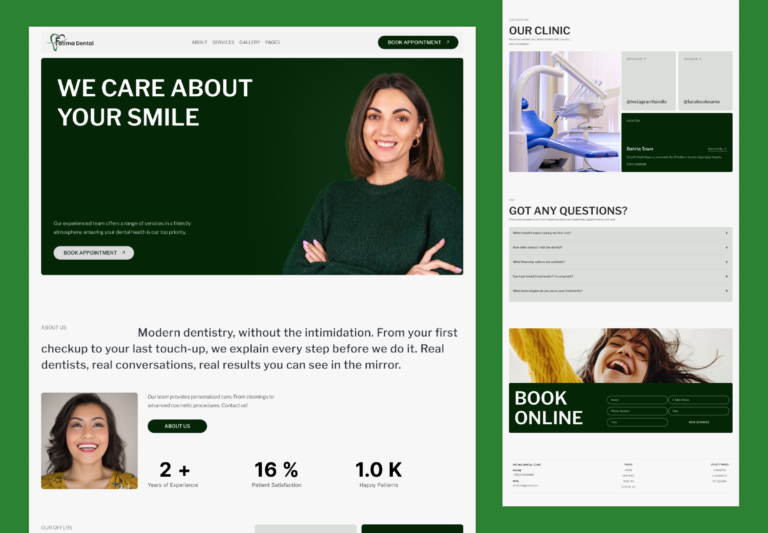 Fatima Dental Clinic Website Design