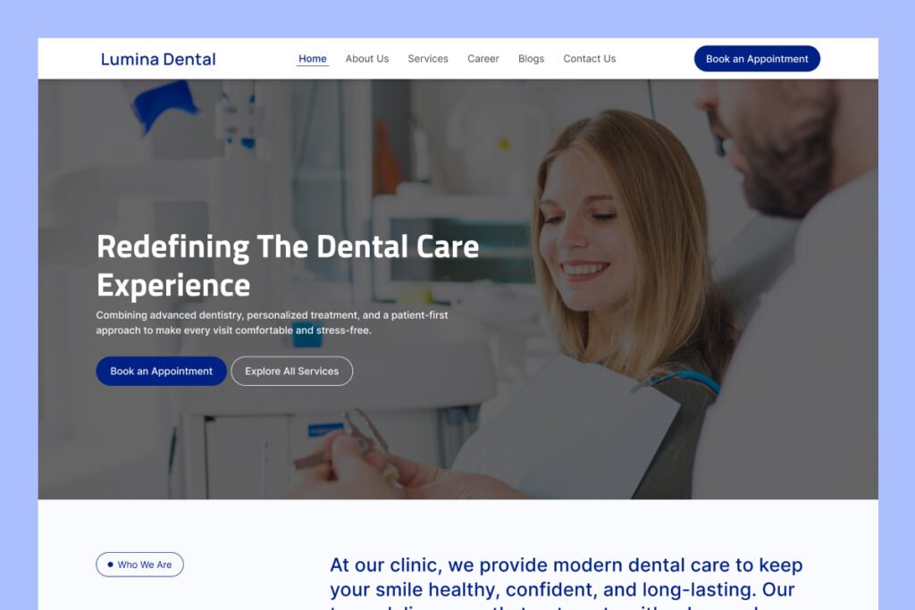 Lumina Dental Clinic Website