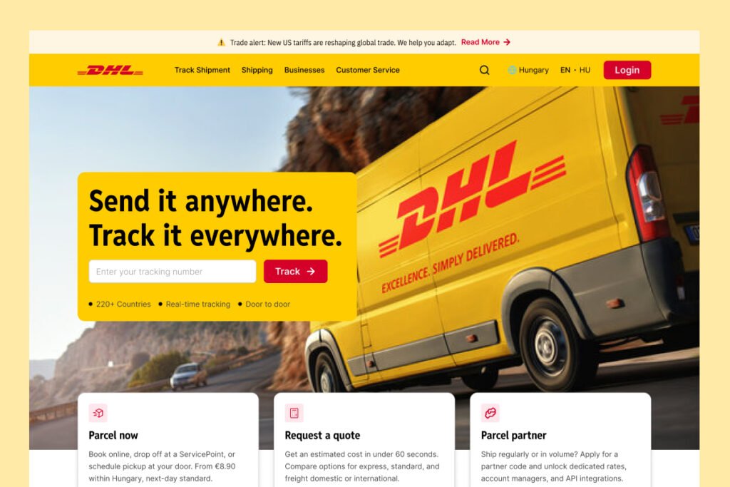 DHL Website Redesign